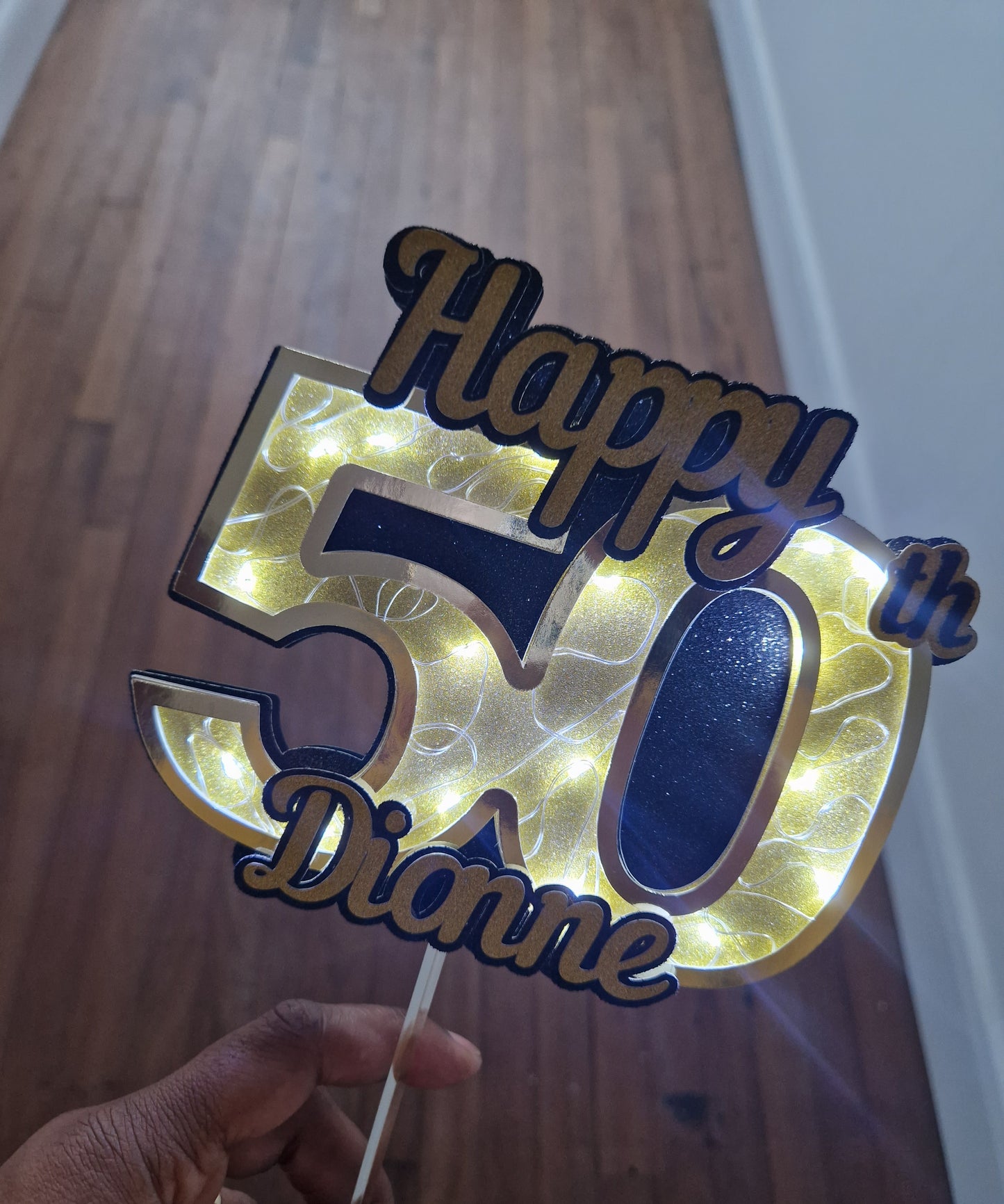 50th Light Up Cake Topper