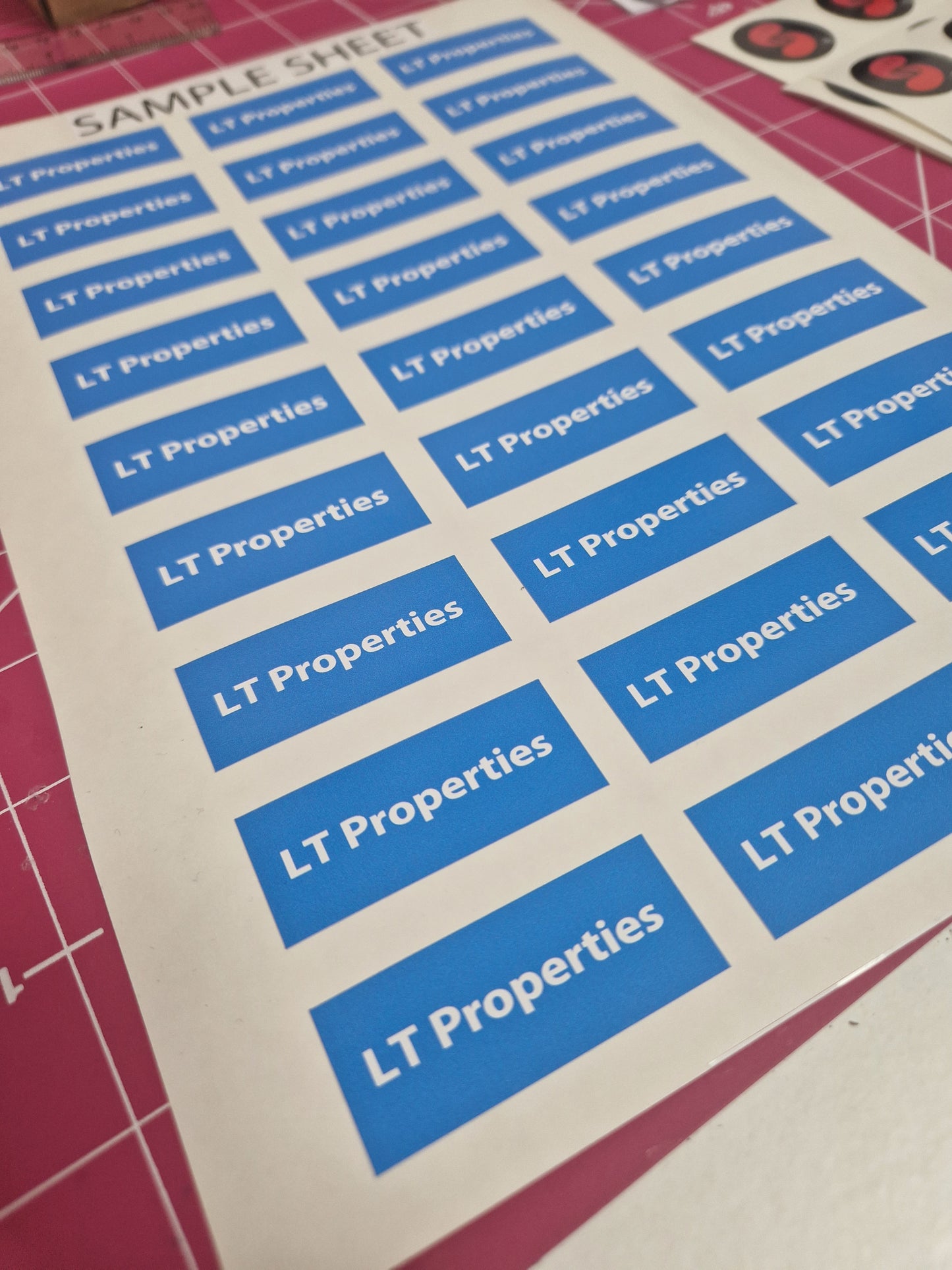 Sample Sticker Sheet