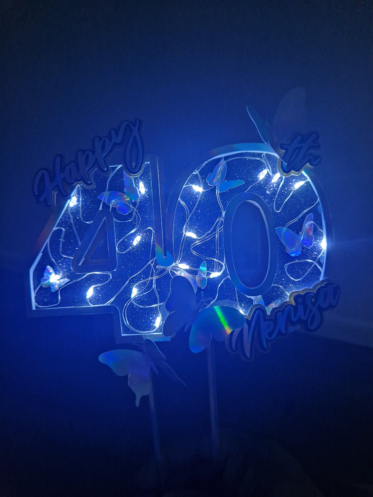 Light Up Age Cake Topper ( Butterfly Theme)