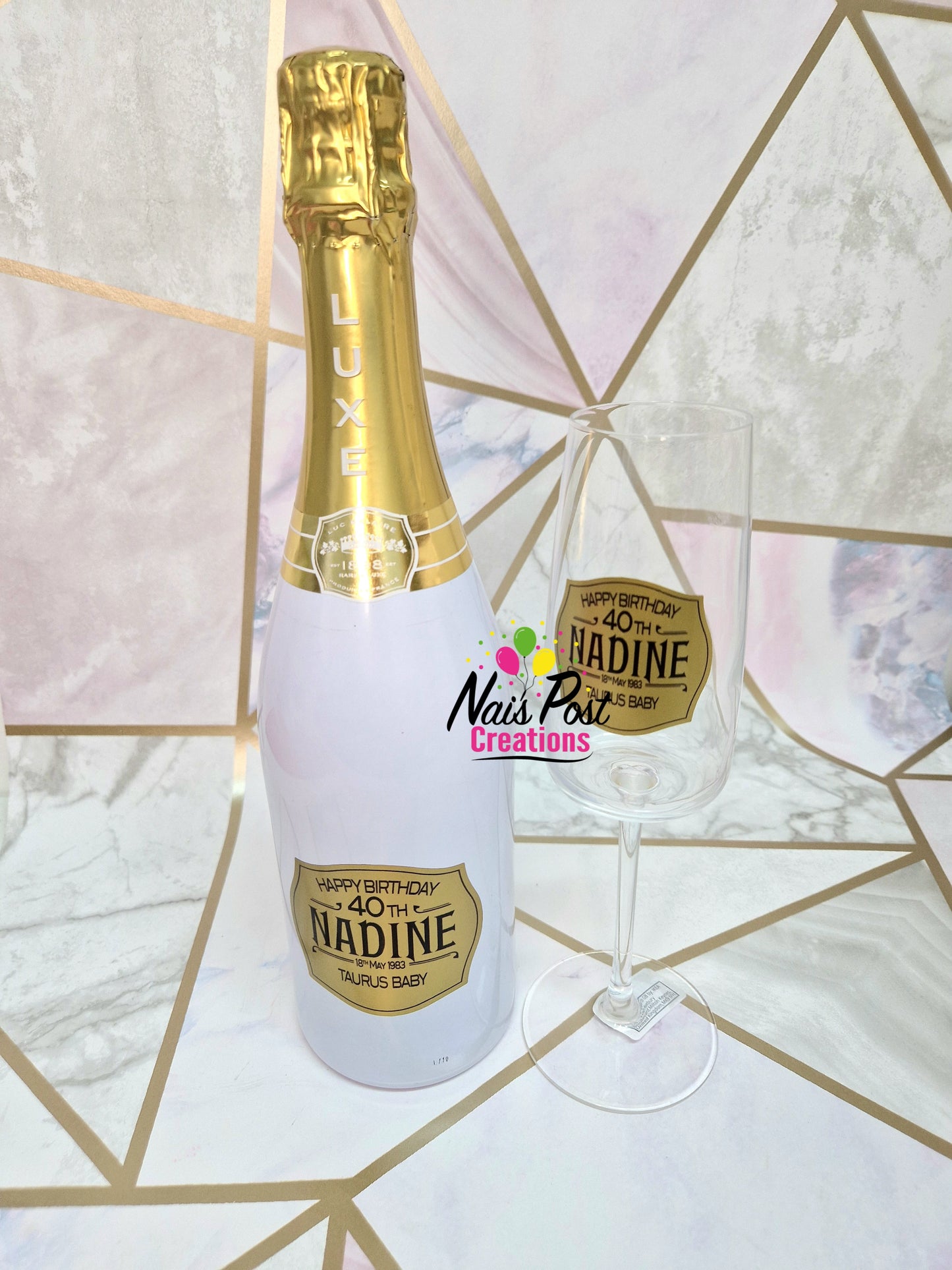 Champagne & Flute Labels