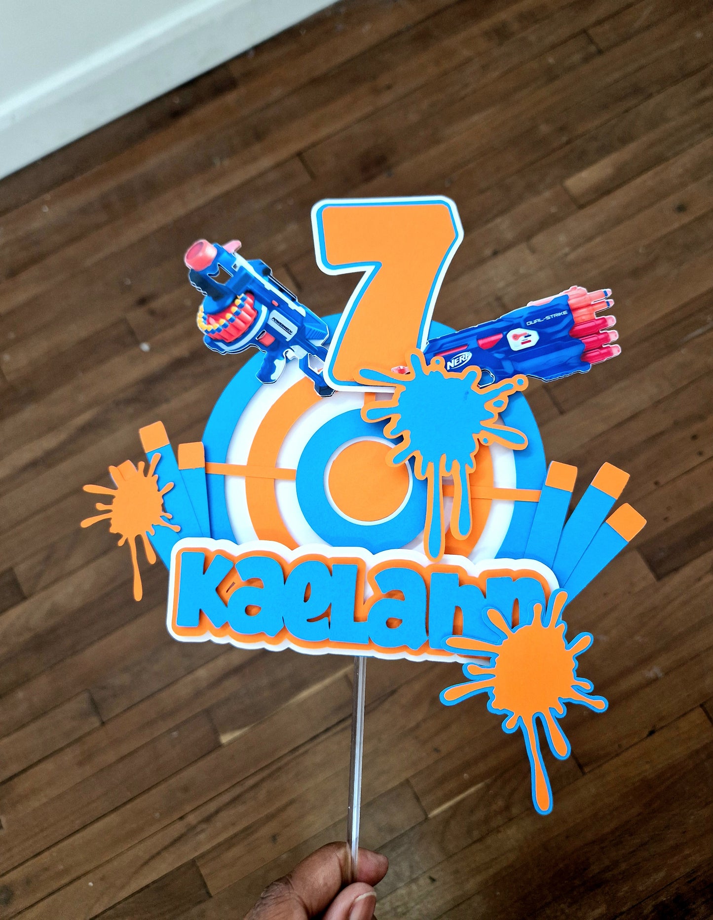 Nerf Inspired Cake Topper