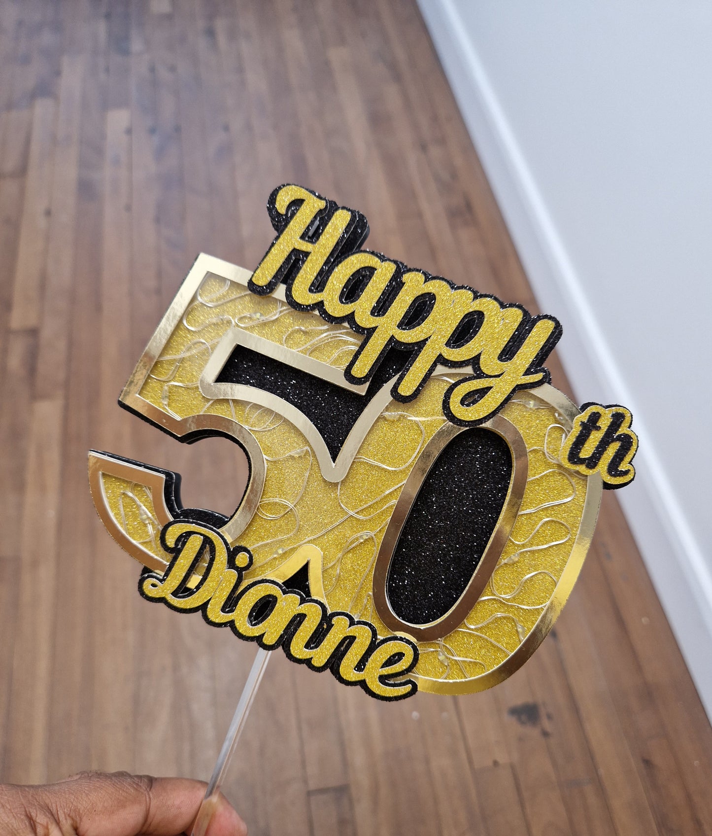 50th Light Up Cake Topper