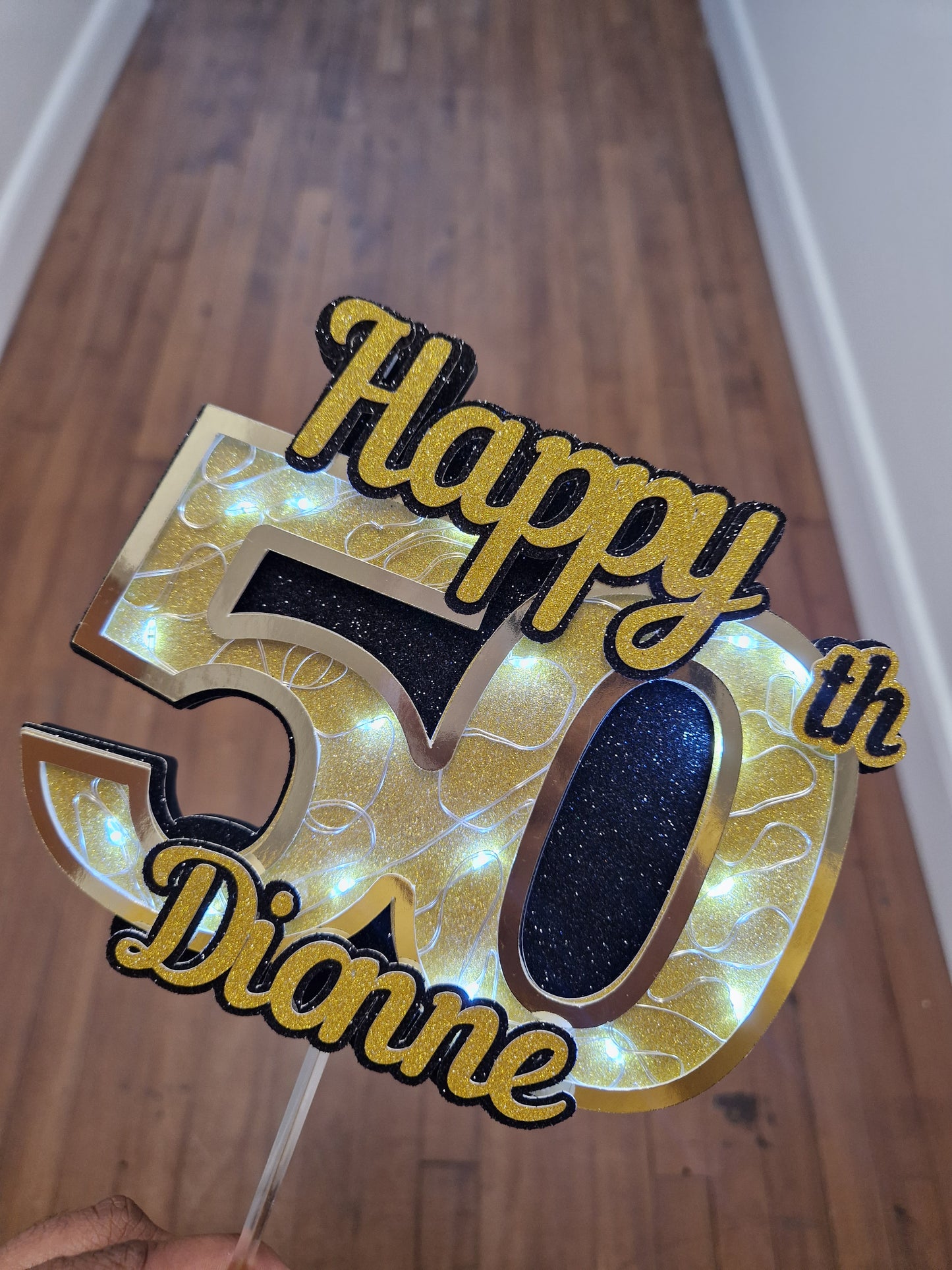 50th Light Up Cake Topper