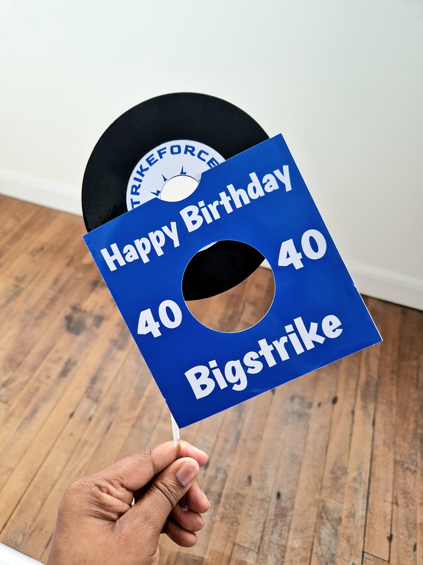 Vinyl Record & Sleeve Cake Topper