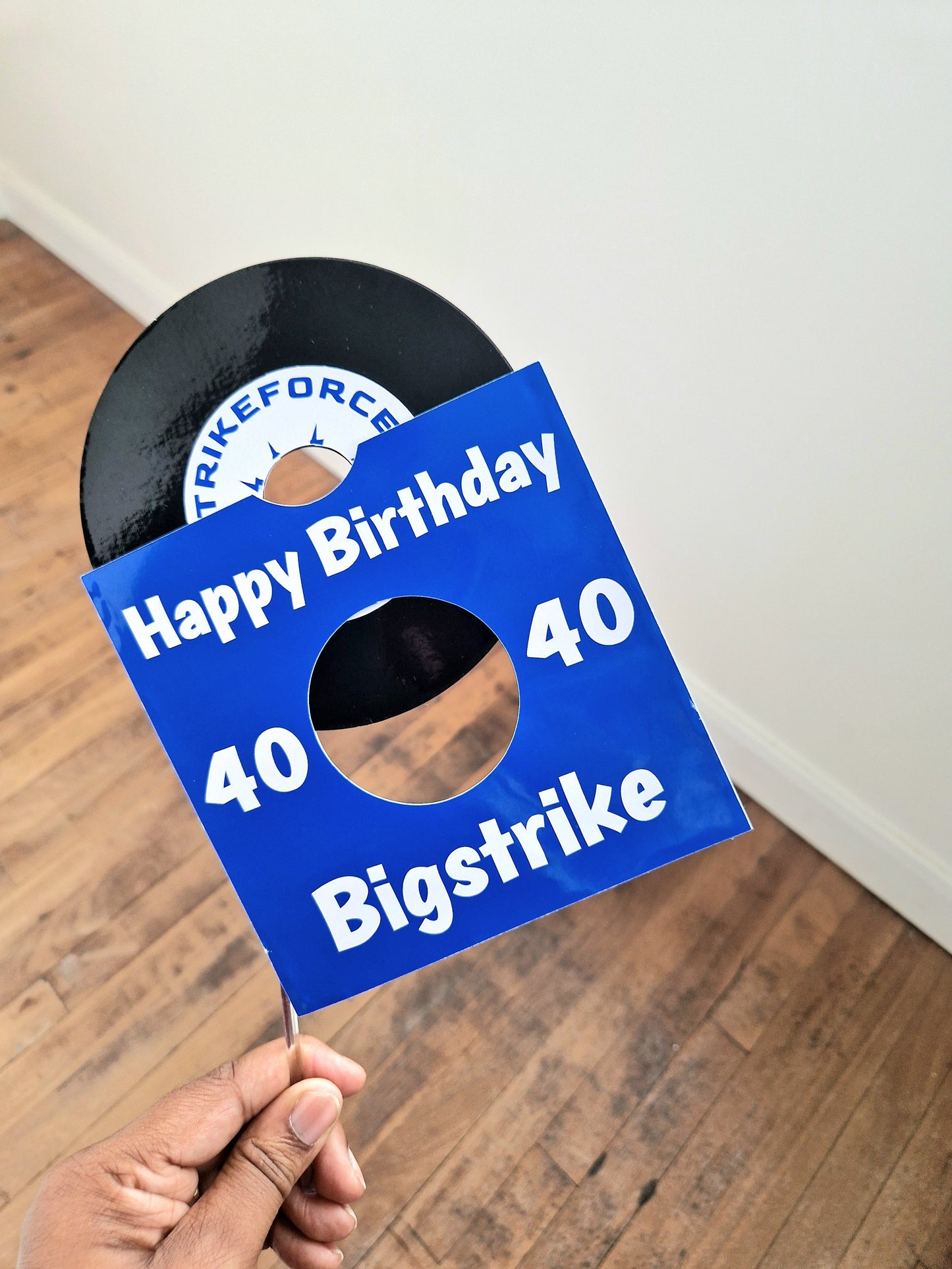 Vinyl Record & Sleeve Cake Topper